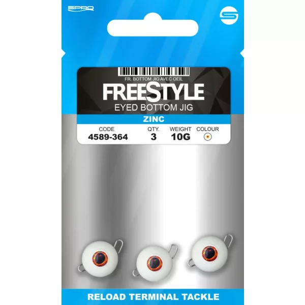 Spro FreeStyle Eyed Bottom Jigs Glow White 5g Grund-Jig