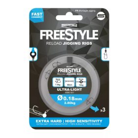 Spro FreeStyle Reload Jig Rig 0.35mm vorgebundener Haken