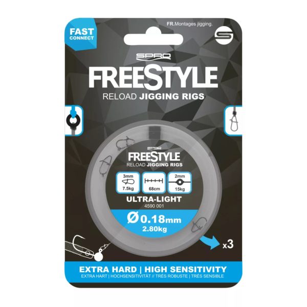 Spro FreeStyle Reload Jig Rig 0.35mm vorgebundener Haken