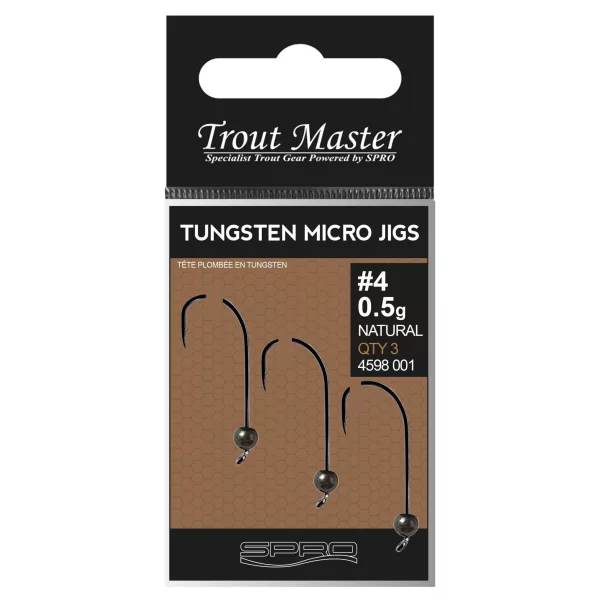 Spro Trout Master Wolfram Micro Jigs Natur 0,5g #4 Jigkopf