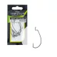 Wizard Wide Gap Worm mit Öhr und Widerhaken 4/0 Spinn-Offset-Haken