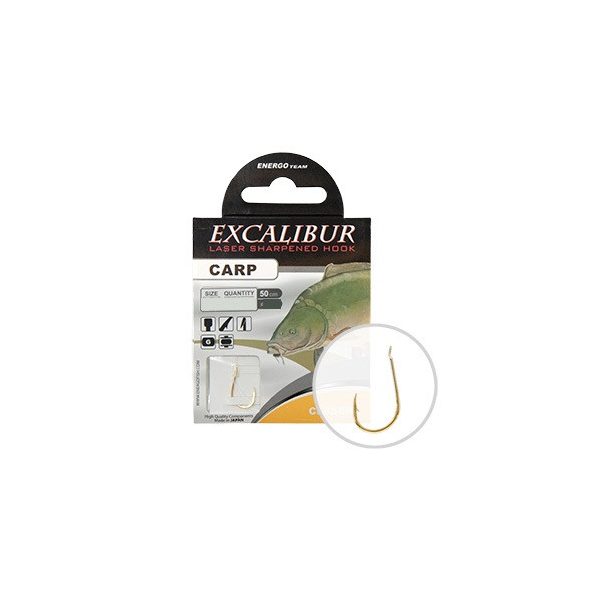 Excalibur Gebundener Haken Carp Classic, Gold Nr.1