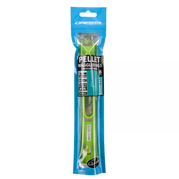 Cresta Pellet Rigs + Band #14 - 0,2mm Widerhakenloser vorgebundener Haken