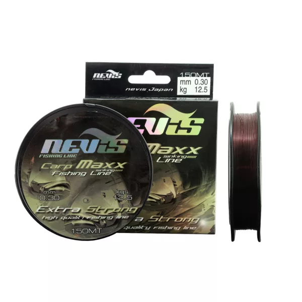 Nevis Karpfen Maxx 150m 0.35mm Monofile Hauptschnur-Braun