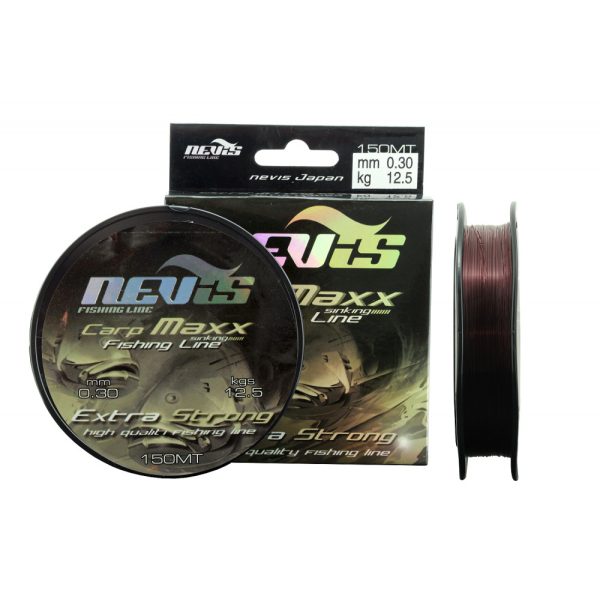 Nevis Karpfen Maxx 350m 0.14mm Monofile Hauptschnur-Braun