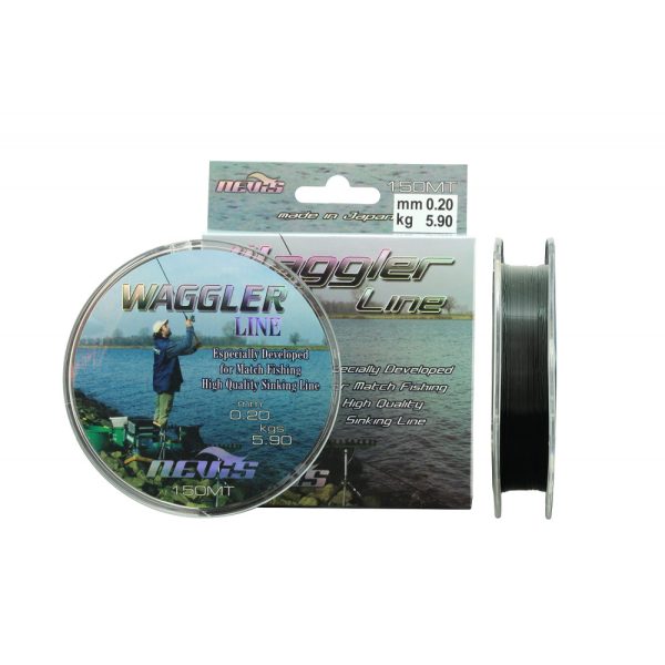 Nevis Waggler 150m 0.20mm Monofile Hauptschnur-Grau