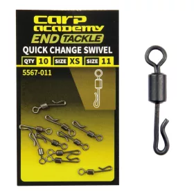   Carp Academy Karpfen Schnellverschluss mit Wirbel 8er M 10 Stk.
