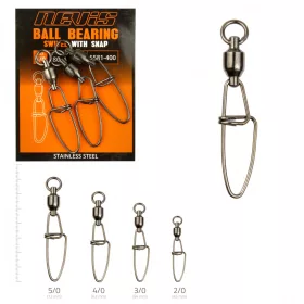 Nevis Kugellagerwirbel mit Karabiner 4/0 3 Stk.