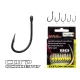 Carp Academy Teflon Hook XS-1 Schwarz 1 10Stk./Packung Geöster Haken mit Widerhaken Boilie-Haken
