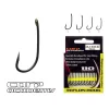 Carp Academy Teflon Hook XS-2 Schwarz 8 10Stk./Packung Geöster Haken mit Widerhaken Boilie-Haken