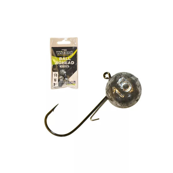 Wizard Ball Jig Head 4/0 20gr Jigkopf mit Haken 2Stk