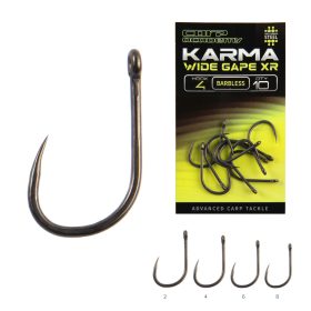   Carp Academy Karma Wide Gape XR 4 Ösenhaken, ohne Widerhaken 10Stk