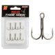 Reiva Treble Hook TR-19 Schwarz 6 6 Stk./Packung Öhrhaken mit Widerhaken für Raubfische