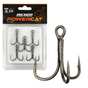   Reiva Treble Hook TR-19 Schwarz 12 6 Stk./Packung Öhrhaken mit Widerhaken für Raubfische