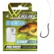 Nevis 12 mit Widerhaken, mit Öhr 40cm 0,18mm Monofile Vorgebundener Feederhaken 10 Stk.