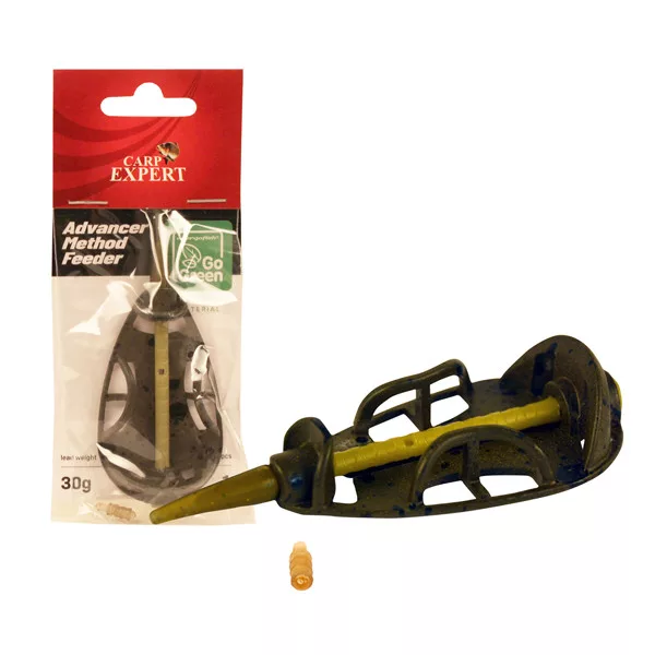 Carp Expert Advancer Method Feeder 50gr Go green Zinklegierung Method Korb