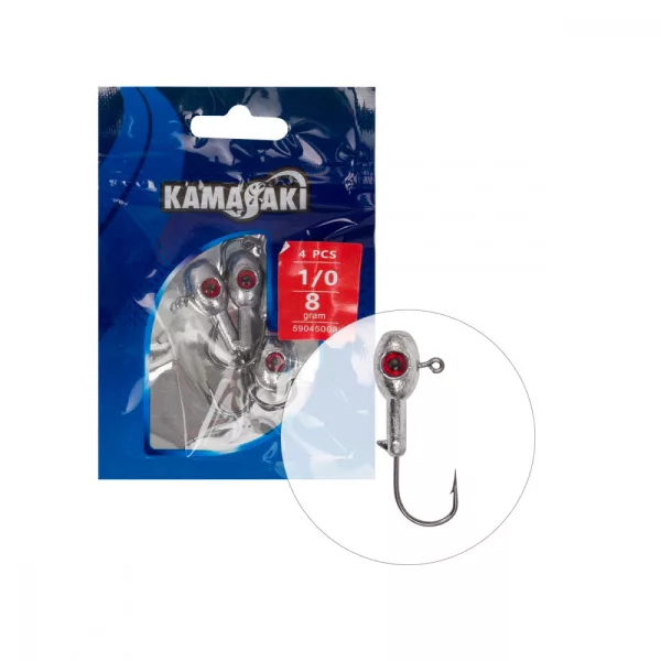 KAMASAKI RED SHOT JIGKOPF 10G 2/0 4STK/PACKUNG