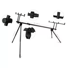 CARP ACADEMY - Alcatraz Rod Pod Black - Rod Pod