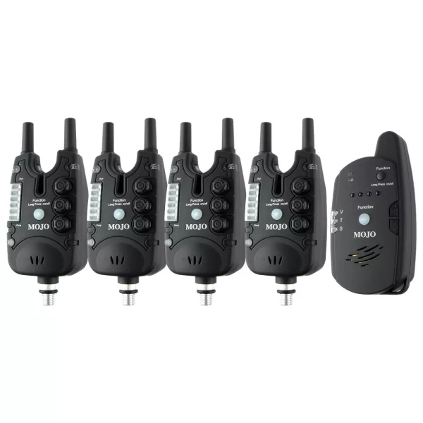 Carp Academy Mojo XTI elektronischer Bissanzeiger 4+1 Set