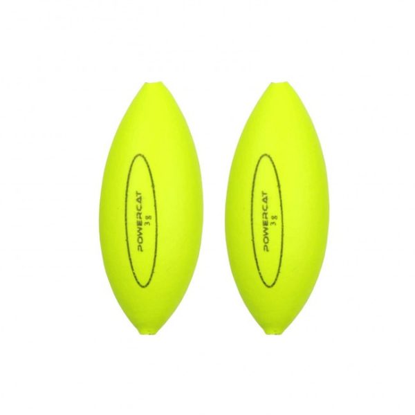 Nevis Powercat Micro U-Float 3gr Fluo Gelb Raubfisch-Schwimmer 2 Stk.