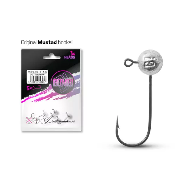 Delphin BOMB! Micro JIG Kopf 2 - 1,5gr - 5 Stk.