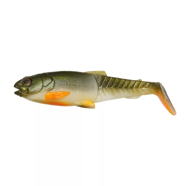 Savage Gear Craft Cannibal Paddletail Plastikköder 10,5cm 12gr Olive pearl Hot orange