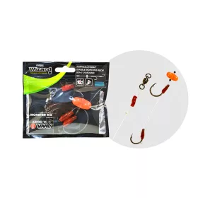   Wizard Monster Surface Livebait Double Mono Rig 7/0+9/0 Round 80cm Doppelhaken Monofil Vorfach