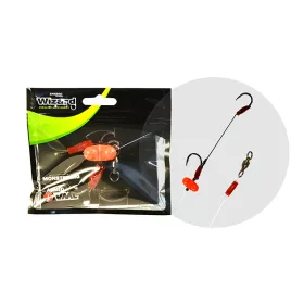   Wizard Monster Surface Livebait Double Monobraid Rig 9/0+11/0 Round Wallervorfach