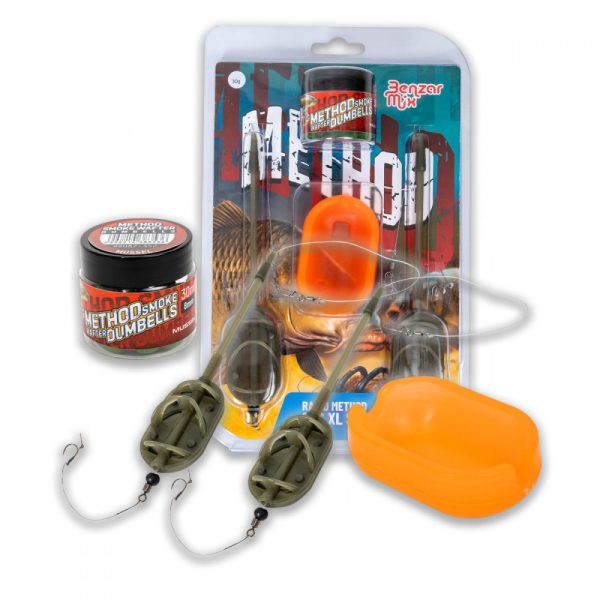 Benzár Mix Rapid Method Arc XL Montage-Set 30gr 2 Montagen + Füller + Köder Grundfischen