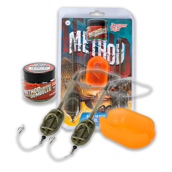 Benzár Mix Rapid Method Arc XL Montage-Set 60gr 2 Montagen + Füller + Köder Grundfischen