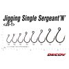 Decoy JS-1 Jigging Single Seargent N #7/0 Öhrhaken mit Widerhaken, Einzelhaken für Raubfische 2 Stück