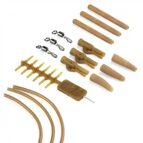   Carp Academy Komplettes Endtackle - auf weichem Schlauch Braun 3 Stk.