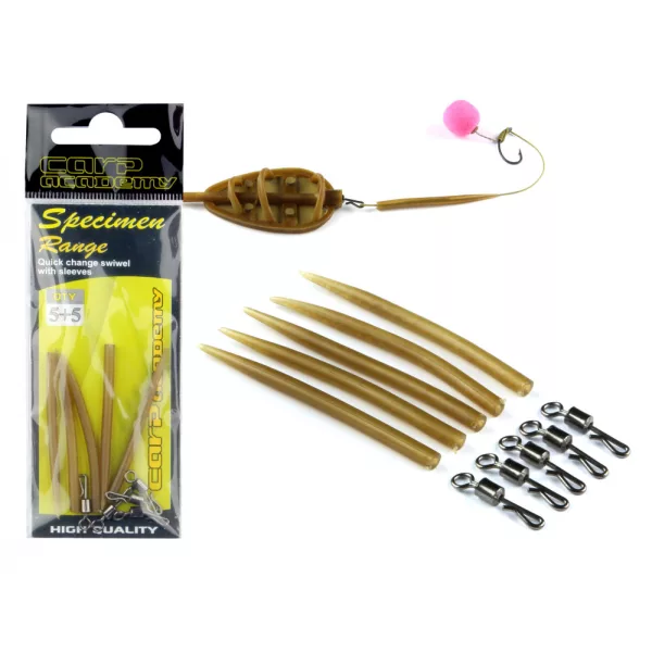 Carp Academy Schnellverbinder mit Silikonschlauch XL 5+5 Stk.