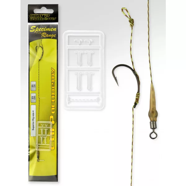 Carp Academy Boilie Vorfach Superior Rig Schwarz 6 1 Stk/Packung Mit Öhr Widerhaken Boiliehaken