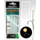 Nevis Feeder geflochtenes Vorfach Schwarz 12, mit Wirbel 3Stk/Packung Öhrhaken Mit Widerhaken Feederhaken