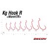 Decoy Worm 17R KG 3/0 Blood Red Offset Haken 6 Stück