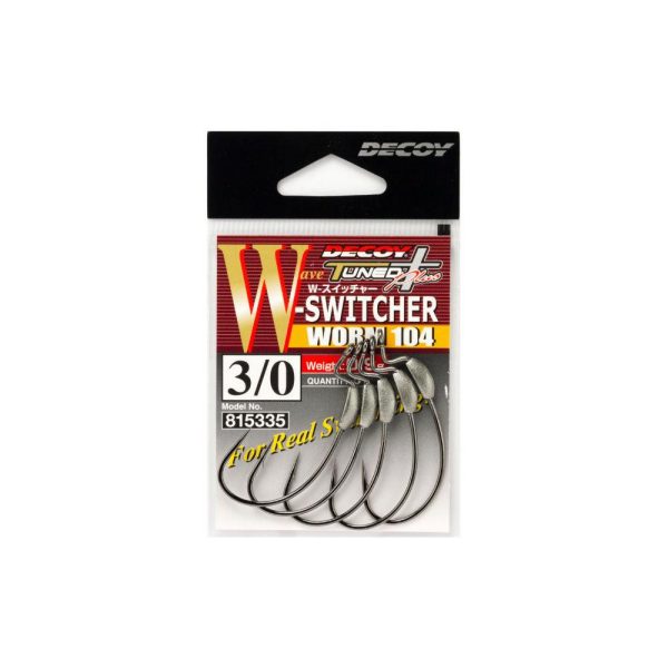 Decoy Worm 104 W Swicher #2/0 0,5gr Gewichteter Offsethaken 5 Stk.