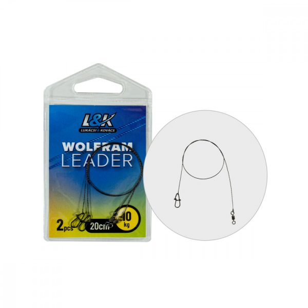 L&K WOLFRAM LEADER 2,5KG 15CM 2PCS - Bissfestes Vorfach - Wolframvorfach