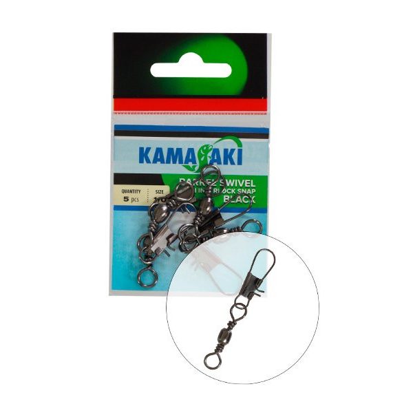 Kamasaki Verpackter Wirbel mit Karabiner 1 6Stk/Pack