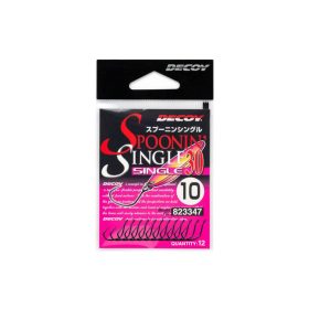   Decoy 30 Spoonin Single #6 Einzelhaken für Raubfische mit Öhr und Widerhaken 12 Stk.