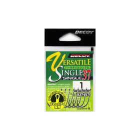   Decoy 37 Versatile Single #3/0 Öhrhaken mit Widerhaken Einzelhaken Raubfischhaken 7Stk