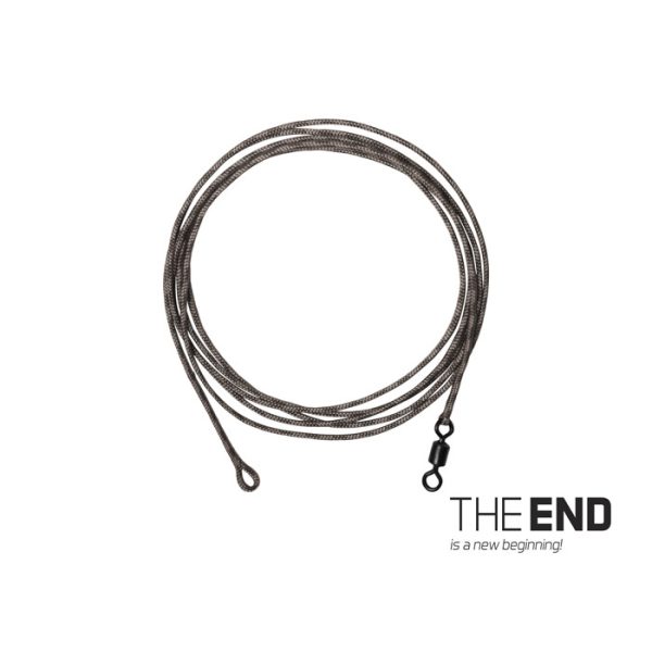 Delphin THE END Leadcore + Wirbel gebundenes Rig / 3 Stück 1m