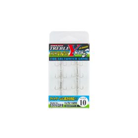   Decoy Y-S25S Saltwater Game #16 Geöhrter Drillingshaken mit Widerhaken 8 Stk.