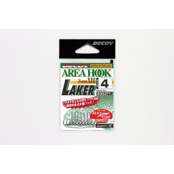 Decoy Area Type XIII Laker #6 Barbless Öhr-Einzelhaken für Raubfische 10 Stk.