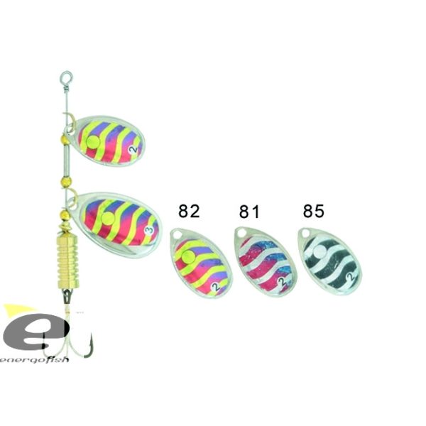 Kamasaki Stork Spinner Rot-Silber Glitzer 3 - 8gr