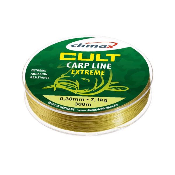 Climax Cult Carp Extreme Mono 300m 0,28mm Matt Olive Monofile Hauptschnur