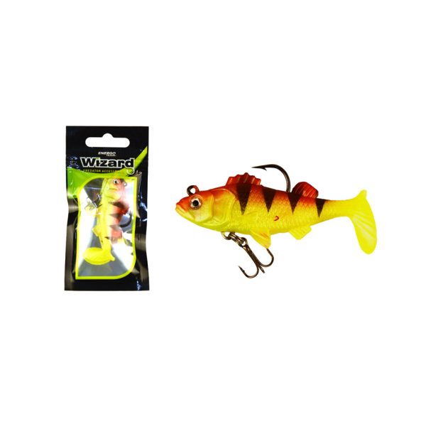 Wizard Swimbait Perch 7,62cm Yellow-Redtiger Gummifisch