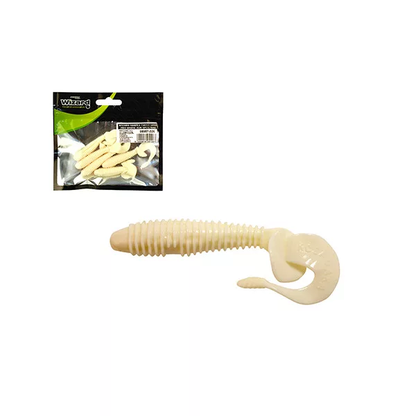 Wizard Harpex Twist Grub Pro White 7cm Twister 5db