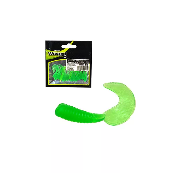 Wizard Harpex Twist Green 3cm Kunstköder 15Stk.