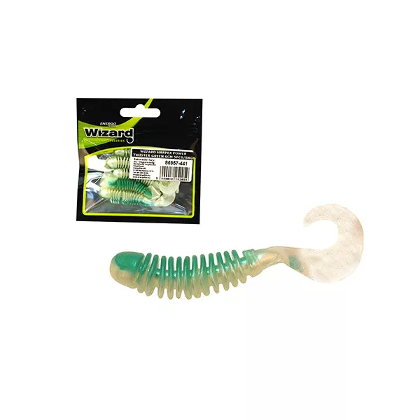 Wizard Harpex Power Twister Green 6cm Kunstköder 5er-Pack